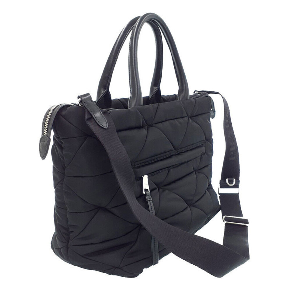 Prada Padded ReNylon Tote Bag black quilted bag triangle logo - Picture 2 of 9
